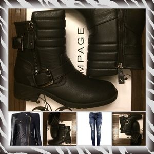 Black Rampage Motorcycle boots.