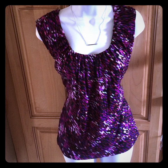 Purple patterned top