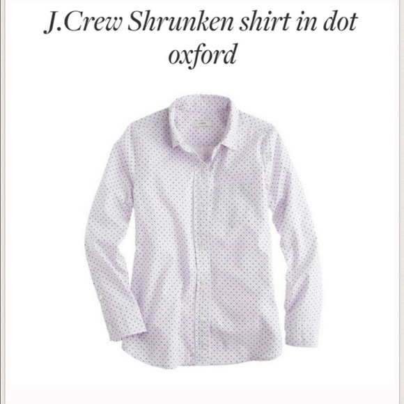 J.Crew Shrunken Shirt in Dot Oxford