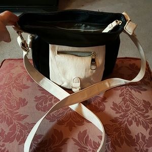 Black and White Steve Madden Crossbody  Bag