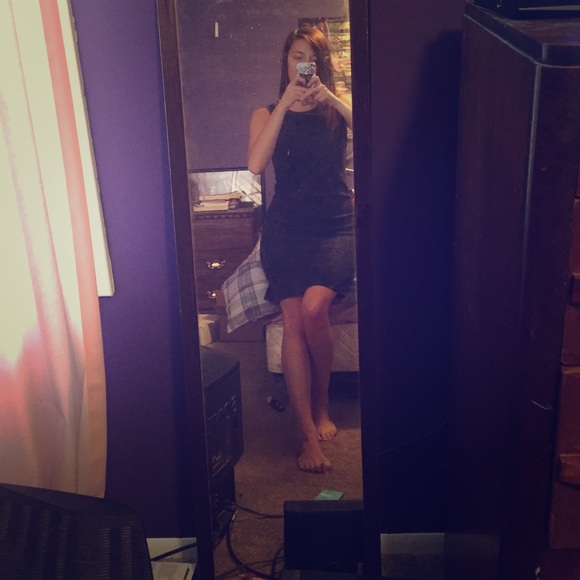 Gray midi dress