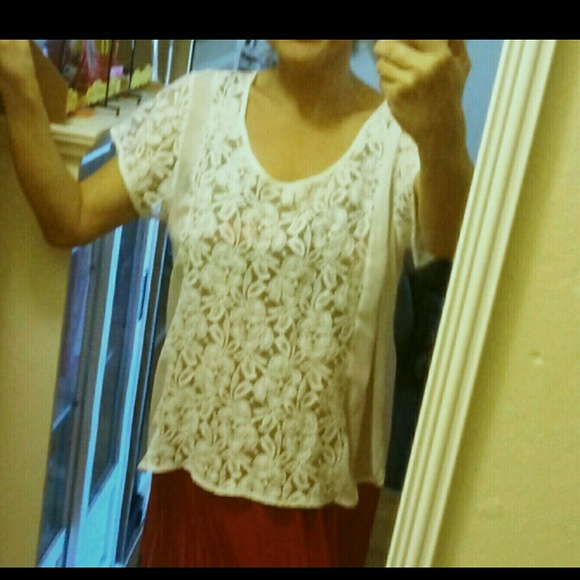 LACE TOP, 1X   New - Picture 1 of 2