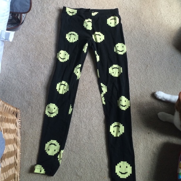 Smiley face leggings
