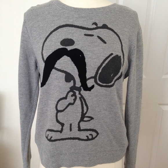 Forever 21 Sweaters - Mustache Snoopy Sweater