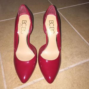 Red Patten Leather Heels
