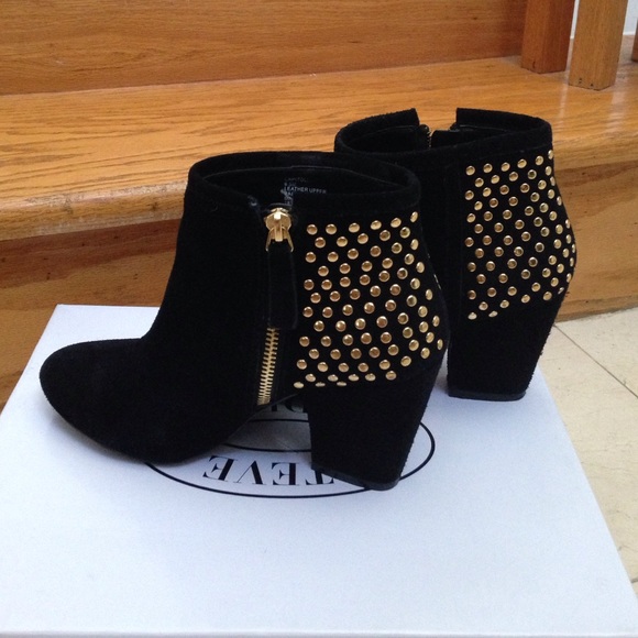 Black suede booties