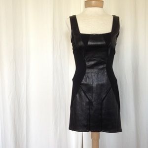 Helmut Lang Dresses - Helmut Lang leather panel LBD Helmut Lang Dresses - Helmut Lang leather panel LBD
