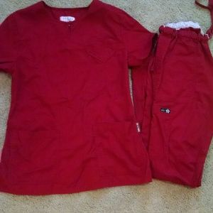 Koi red scrubs