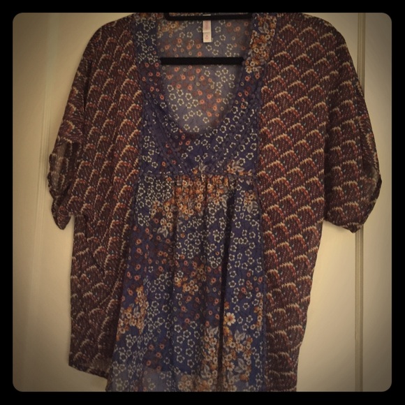 Flowy, print blouse