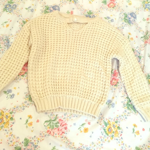 Chunky knit sweater.