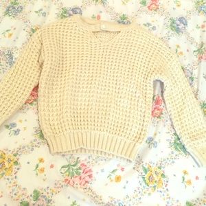 Chunky knit sweater.