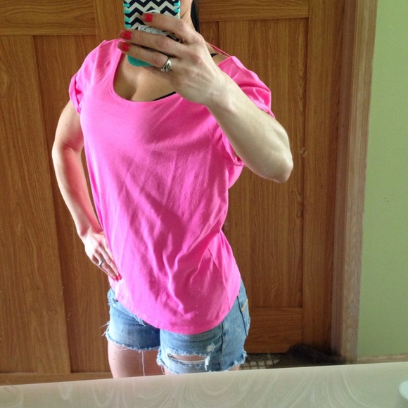 VS PINK slouchy open back top NWOT
