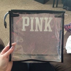Pink makeup bag