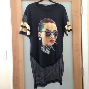 Thigh high long dress/shirt