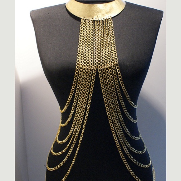 Gold body chain