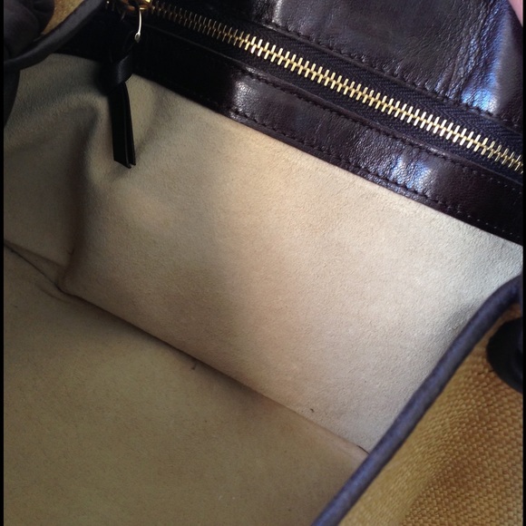 Bottega Veneta raffia and leather envelope purse - Picture 4 of 4