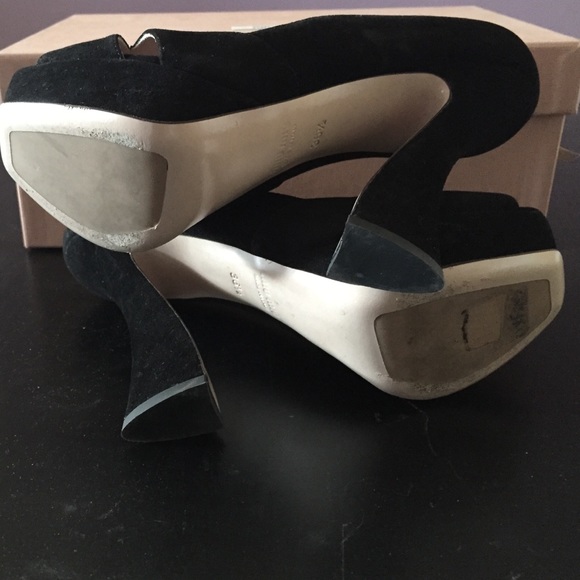 Miu Miu black suede heels - Picture 4 of 4