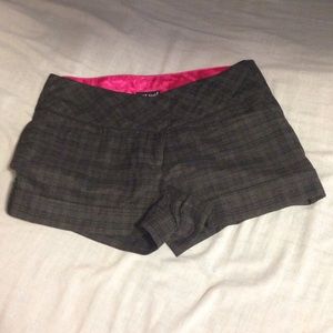 Black plaid shorts