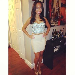 H&M Bejeweled Crop Top