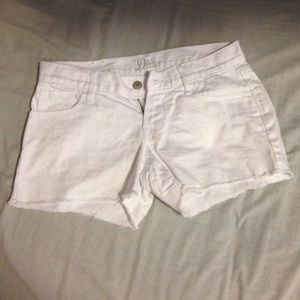 White Jean shorts