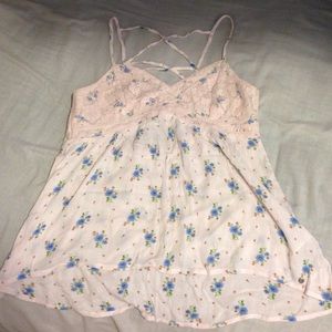 Empire waist floral print top