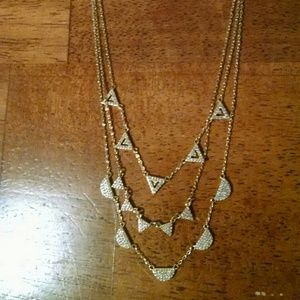 Pave chevron necklace