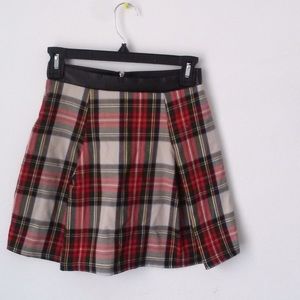 Plaid Pleated Skirt