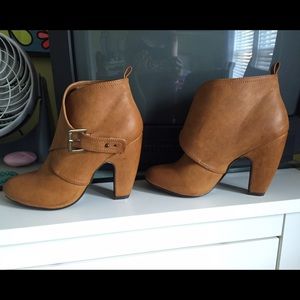 Tall Tan Ankle Booties