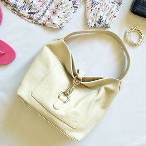 Authentic cream/bone leather Dooney & Bourke purse