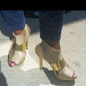 New item!!! Gold ankle heels