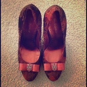 Unique BCBGirls floral shoe