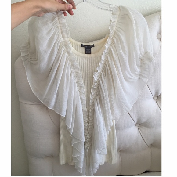 Beautiful white ruffle top
