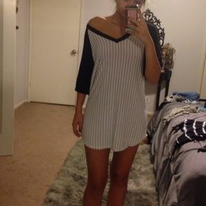 V neck jersey dress