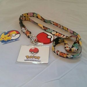 Pokemon lanyard card holder