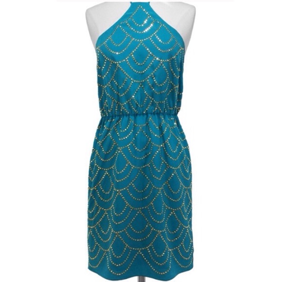 Trina Turk Dresses & Skirts - Trina Turk Turquoise Halter Dress