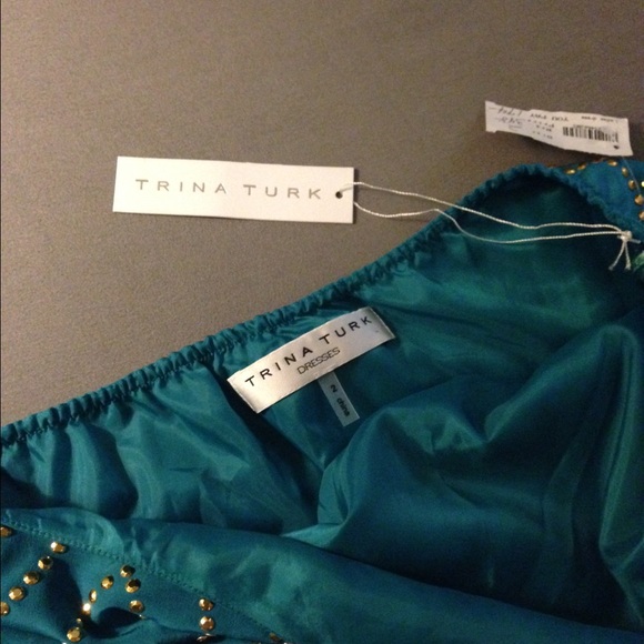 Trina Turk Turquoise Halter Dress - Picture 3 of 4