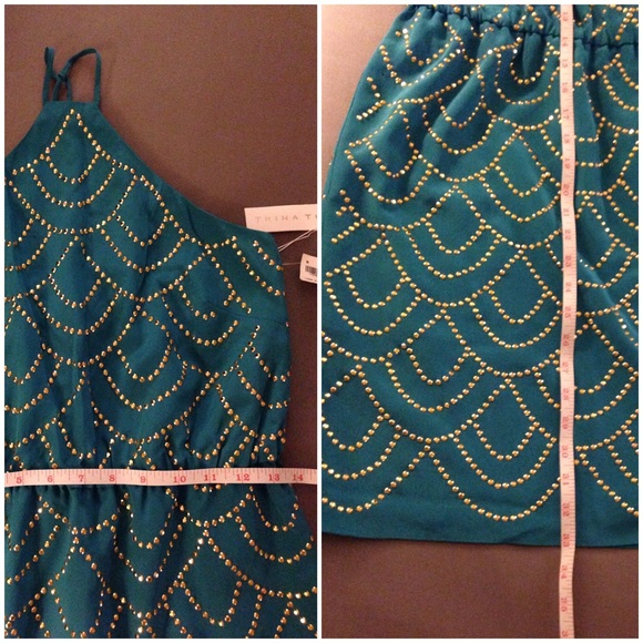 Trina Turk Turquoise Halter Dress - Picture 4 of 4
