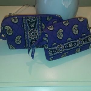 Vera Bradley simply violet makeup bags