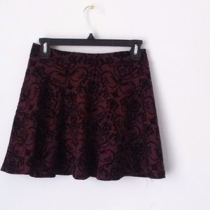 Velvet skater skirt
