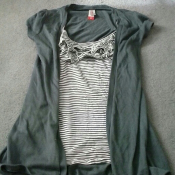 Cardigan with built-in cami