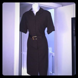 Safari Style Brown Button Down Dress