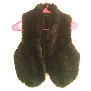 Black fur vest