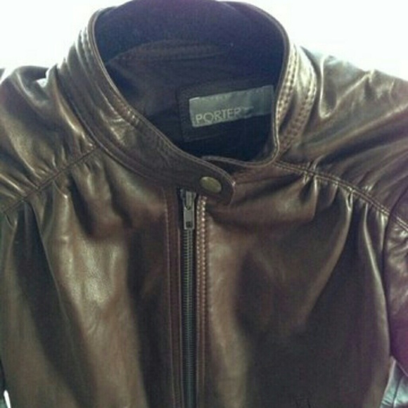 Porter brown leather jacket