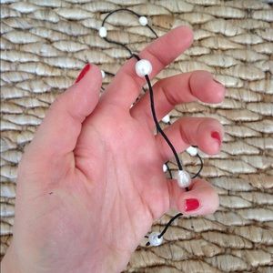 Fresh Water Pearl Necklace with Leather String