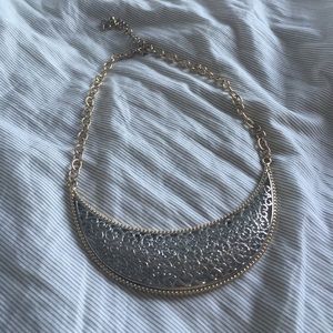 Mixed metal bib necklace