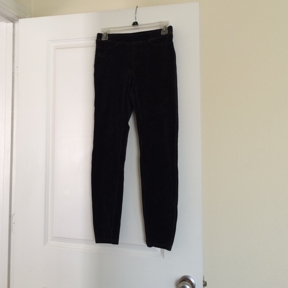 Velour black leggings