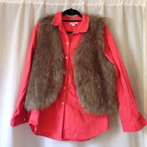 Faux fur vest
