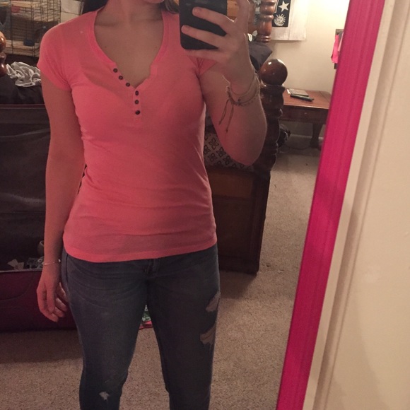 Pink v neck