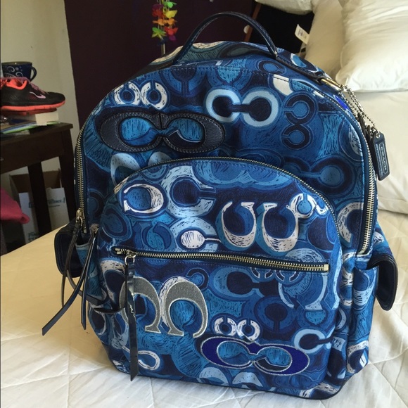 Blue Coach Backpack