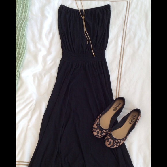 C & C California black strapless dress